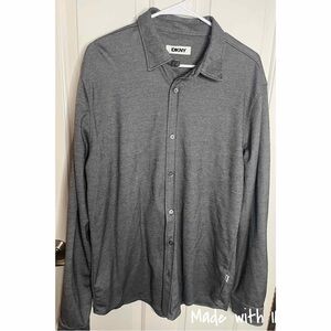 Men’s DKNY Gray Button Closure Shirt